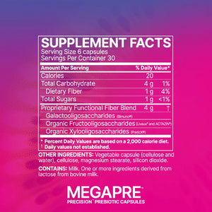 MegaPre Capsules by Microbiome Labs Supplement Facts
