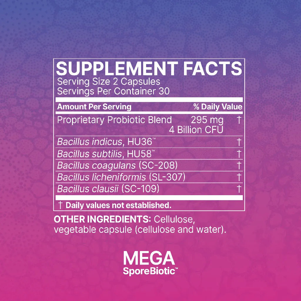 MegaSporeBiotic by Microbiome Labs Supplement Facts