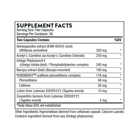Memoractiv by Thorne Supplement Facts