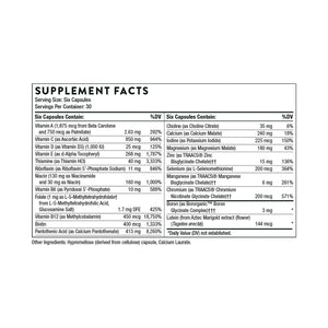 Men's Multi 50+ by Thorne Supplement Facts