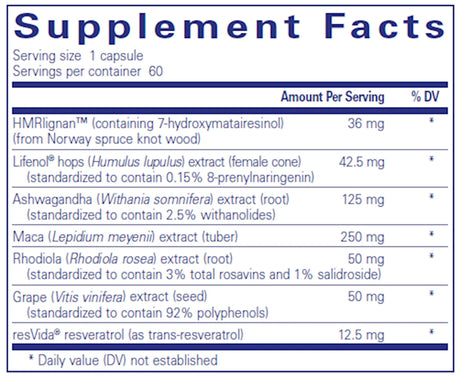 MenoViVe by Pure Encapsulations Supplement Facts