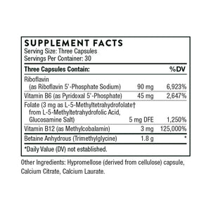 Methyl-Guard Plus by Thorne Supplement Facts