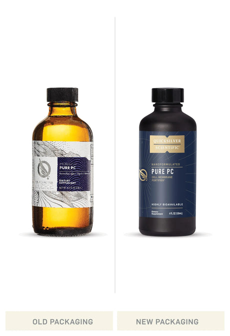 Pure PC by Quicksilver Scientific Old vs New Bottle Comparison