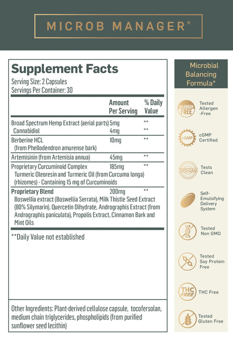 Microb Manager by Quicksilver Scientific Supplement Facts