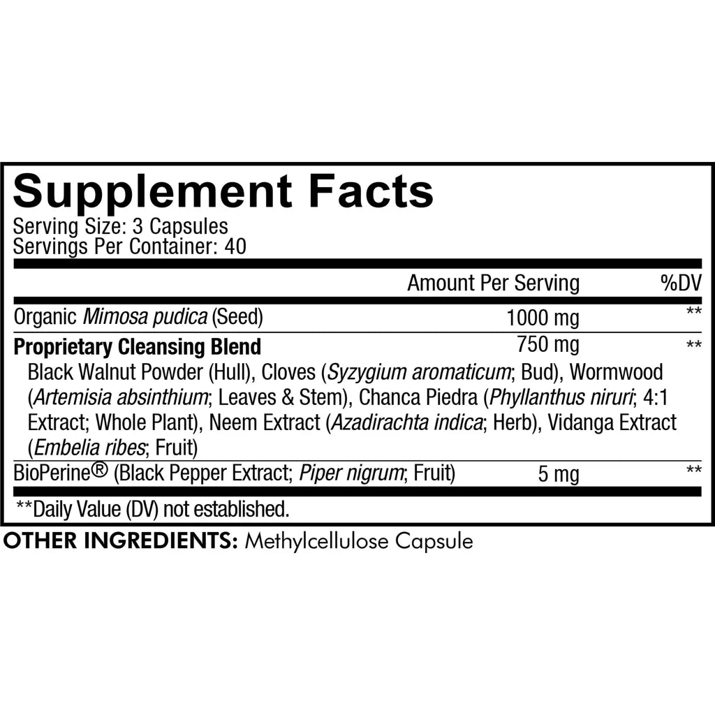 Mimosa Pudica Seed by Codeage Supplement Facts