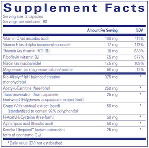 Mitochondria-ATP by Pure Encapsulations Supplement Facts