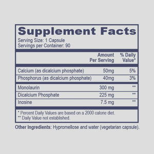 Monolaurin by Professional Health Products Supplement Facts