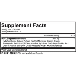 Multi Collagen Capsules by Codeage Supplement Facts