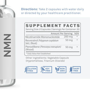 NMN - Healthy Aging Support by InfiniWell Supplement Facts