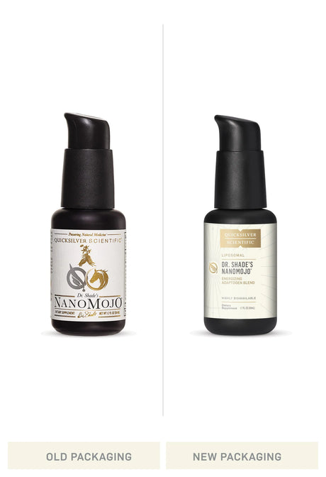 Dr. Shade's NanoMojo by Quicksilver Scientific Old vs New Bottle Comparison