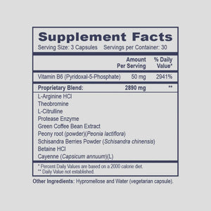 Nitric Oxide Accelerator by PHP/MethylGenetic Nutrition Supplement Facts