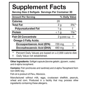Omega-3 Plus by Researched Nutritionals Supplement Facts