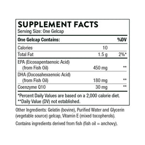 Omega-3 w/ CoQ10 by Thorne Supplement Facts