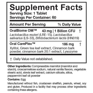 OraMax by Researched Nutritionals Supplement Facts