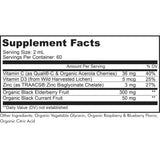 Black Elderberry Syrup by Codeage Supplement Facts