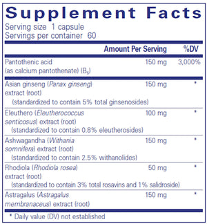 Phyto-ADR by Pure Encapsulations Supplement Facts