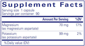 Potassium Magnesium (Aspartate) by Pure Encapsulations Supplement Facts