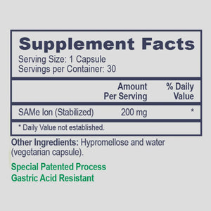 Pro SAMe by PHP/MethylGenetic Nutrition Supplement Facts