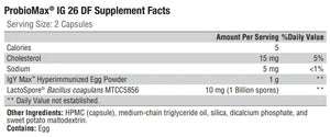 ProbioMax IG 26 DF by Xymogen Supplement Facts