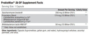 ProbioMax Sb DF by Xymogen Supplement Facts
