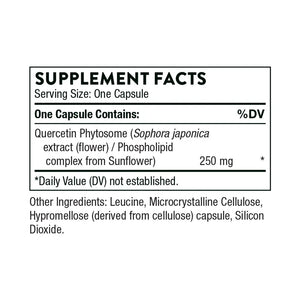 Quercetin Phytosome by Thorne Supplement Facts