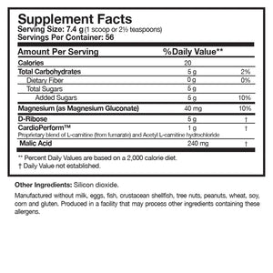 RibosCardio by Researched Nutritionals Supplement Facts