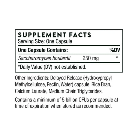 Sacro-B by Thorne Supplement Facts