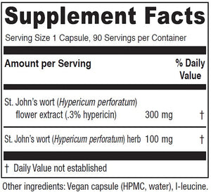 St. John's Wort by Vitanica Supplement Facts