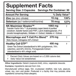 Transfer Factor Multi-Immune by Researched Nutritionals Supplement Facts