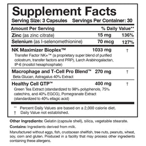 Transfer Factor Multi-Immune Mushroom-free by Researched Nutritionals Supplement Facts