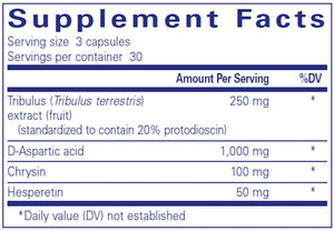 Tribulus Formula by Pure Encapsulations Supplement Facts