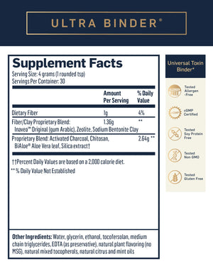 Ultra Binder Powder by Quicksilver Scientific Supplement Facts