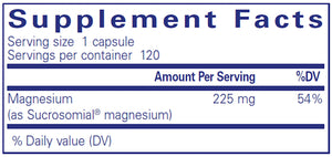 UltraMag Magnesium by Pure Encapsulations Supplement Facts