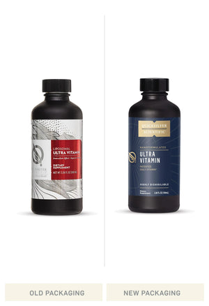 Ultra Vitamin by Quicksilver Scientific Old vs New Bottle Comparison