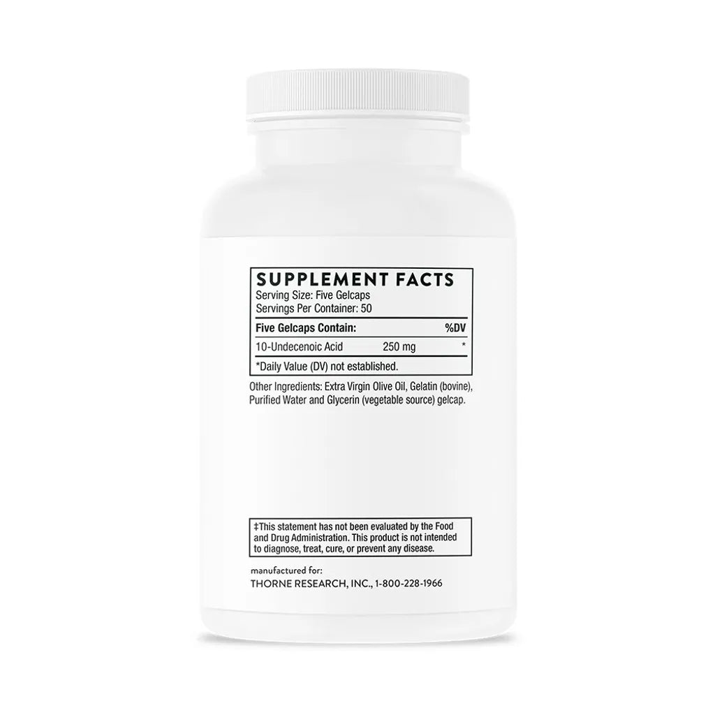 Undecylenic Acid by Thorne Bottle Supplement Facts