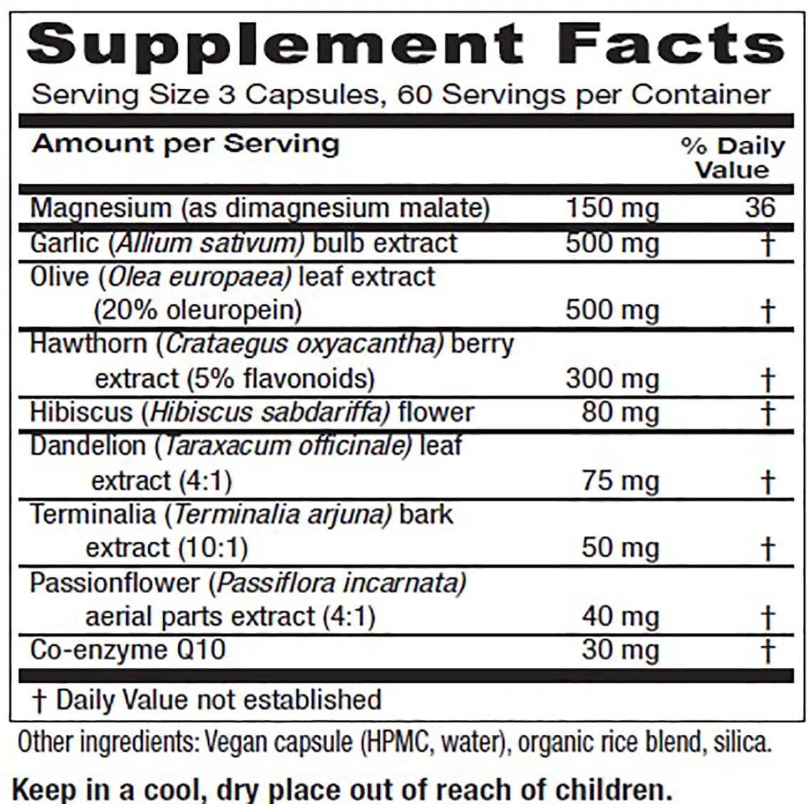 VasoBlend by Vitanica Supplement Facts
