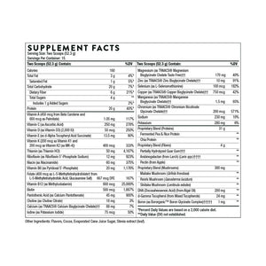 VeganPro Complex Chocolate by Thorne Supplement Facts