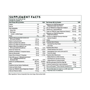 VeganPro Complex Vanilla by Thorne Supplement Facts