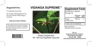 Vidanga Supreme by Supreme Nutrition Supplement Facts