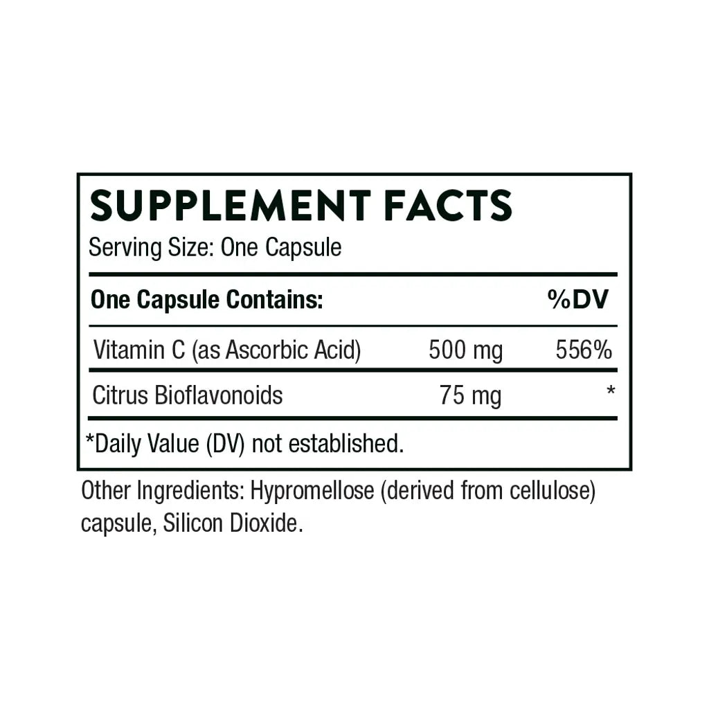 Vitamin C with Flavonoids by Thorne Supplement Facts