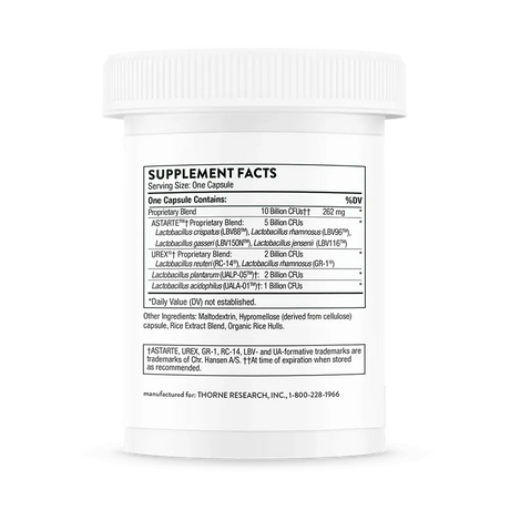 Women's Daily Probiotic by Thorne Supplement Facts