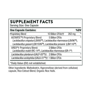 Women's Daily Probiotic by Thorne Supplement Facts