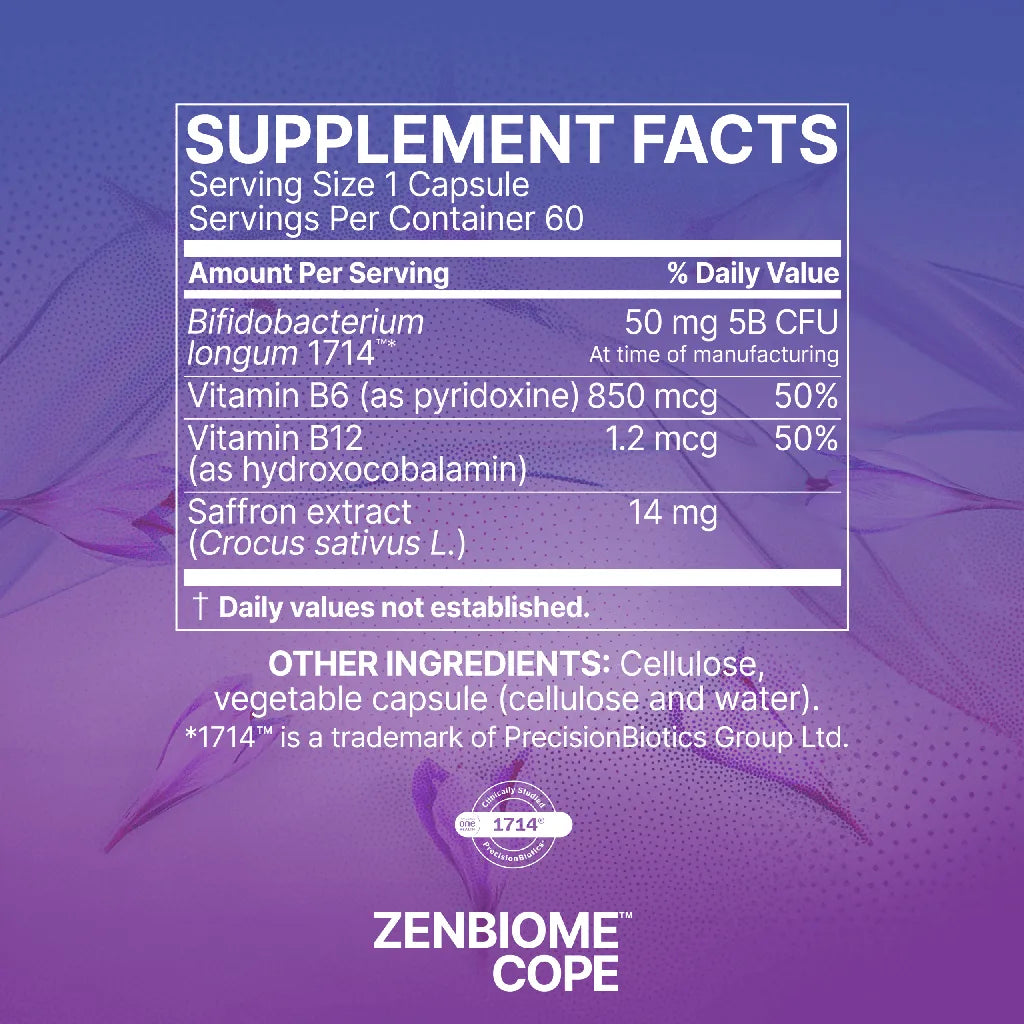 ZenBiome Cope by Microbiome Labs Supplement Facts